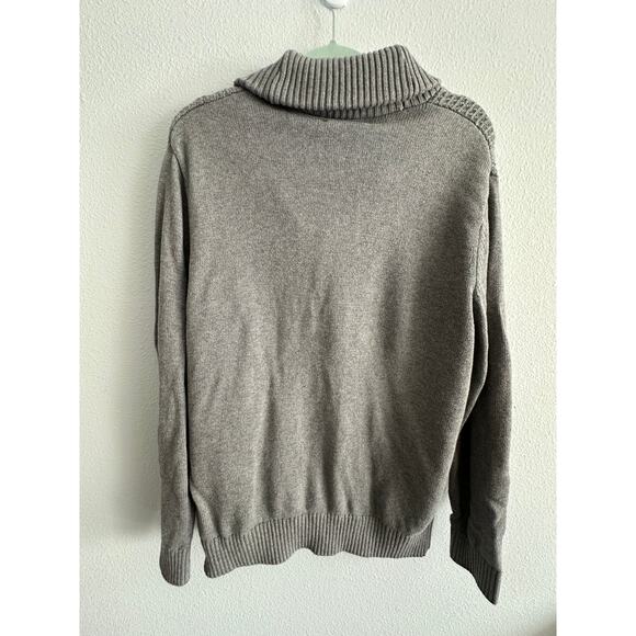 CHAPS Ralph Lauren Unisex Cardigan Sweater Grey Button Long Sleeve Cotton Sz L - Picture 7 of 11